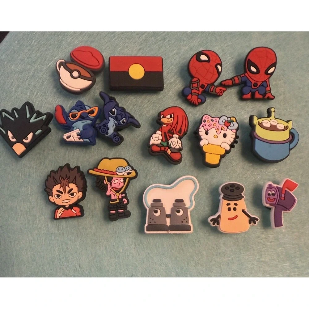 Lot 15‎ Random Shoe Charms Boy Girl Spider-Man Pokémon Stitch Hello Kitty